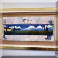 A33. Graceann Warn Tuscany-themed mixed media shadowbox.  Frame: 22”h x 40”w 